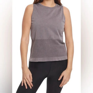 Sage Collective‎ Mesh Boxy Seamless Tank - Size L - Shark - NWT